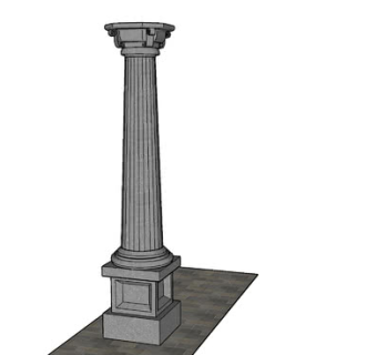 科林斯式罗马柱SU模型下载_sketchup草图大师SKP模型
