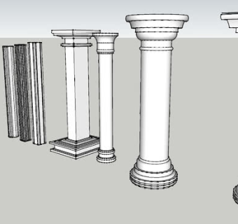 柱子的组件SU模型下载_sketchup草图大师SKP模型