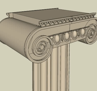爱奥尼亚柱SU模型下载_sketchup草图大师SKP模型