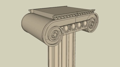 爱奥尼亚柱SU模型下载_sketchup草图大师SKP模型