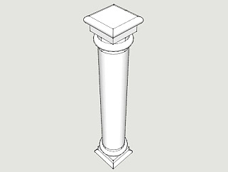 城堡系列的石柱SU模型下载_sketchup草图大师SKP模型