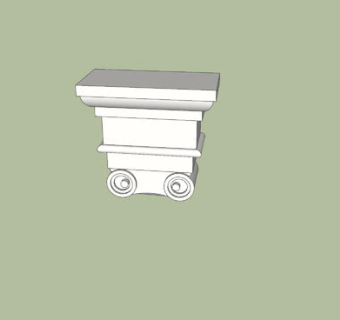 爱奥尼克柱帽SU模型下载_sketchup草图大师SKP模型
