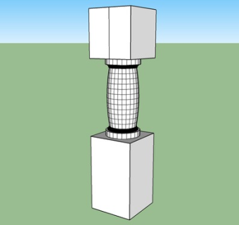 文物柱石柱U模型下载_sketchup草图大师SKP模型