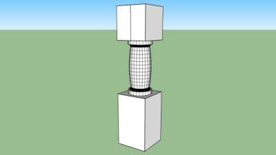 文物柱石柱U模型下载_sketchup草图大师SKP模型