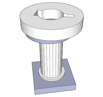 简易现代式石柱SU模型下载_sketchup草图大师SKP模型