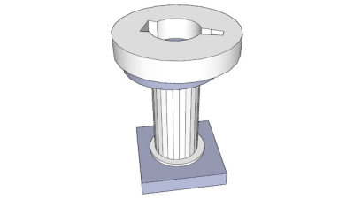 简易现代式石柱SU模型下载_sketchup草图大师SKP模型