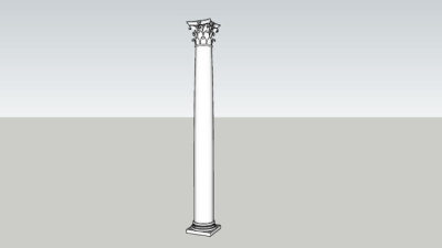 科林斯式柱罗马柱SU模型下载_sketchup草图大师SKP模型