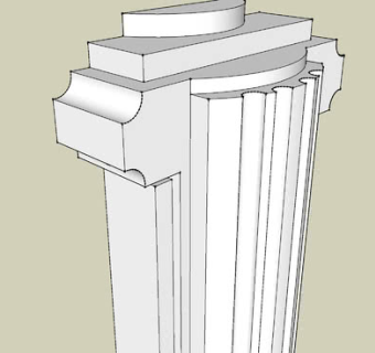 装饰希腊石柱SU模型下载_sketchup草图大师SKP模型