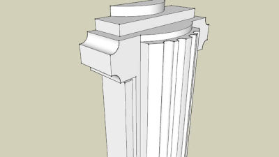 装饰希腊石柱SU模型下载_sketchup草图大师SKP模型