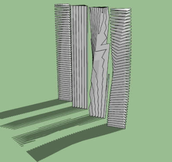 抽象的石柱SU模型下载_sketchup草图大师SKP模型