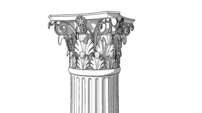 科林斯式柱帽槽柱SU模型下载_sketchup草图大师SKP模型