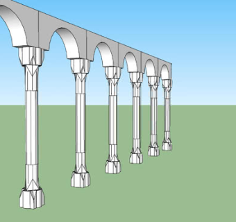 欧式罗马柱门SU模型下载_sketchup草图大师SKP模型