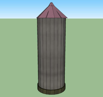 塔顶型石柱SU模型下载_sketchup草图大师SKP模型