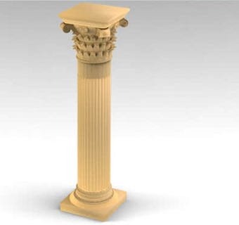 古老的科林斯柱式SU模型下载_sketchup草图大师SKP模型