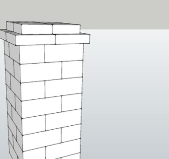砖石方柱SU模型下载_sketchup草图大师SKP模型