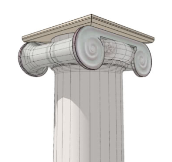 古典爱奥尼克柱式SU模型下载_sketchup草图大师SKP模型
