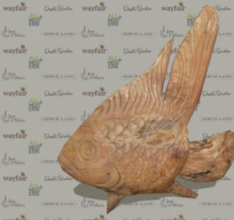 柚木鱼雕塑SU模型下载_sketchup草图大师SKP模型