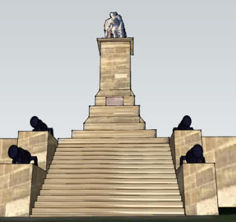 科林伍德勋爵纪念碑SU模型下载_sketchup草图大师SKP模型