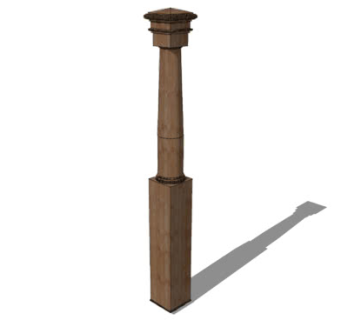 螺旋楼梯中柱SU模型下载_sketchup草图大师SKP模型