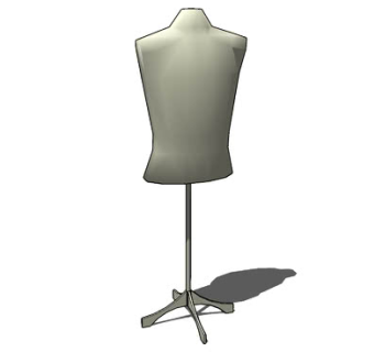 移动式男模衣架SU模型下载_sketchup草图大师SKP模型