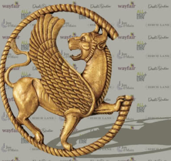 波斯狮鹫墙雕塑摆件SU模型下载_sketchup草图大师SKP模型