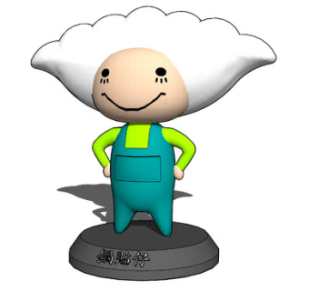 锅贴仔玩具娃娃SU模型下载_sketchup草图大师SKP模型