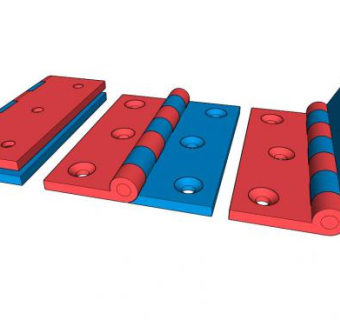 黄铜精密合页铰链SU模型_su模型下载 草图大师模型_SKP模型