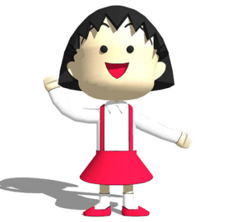 樱桃小丸子玩具娃娃SU模型下载_sketchup草图大师SKP模型