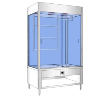 不锈钢透明玻璃烧烤展示柜SU模型_su模型下载 草图大师模型_SKP模型