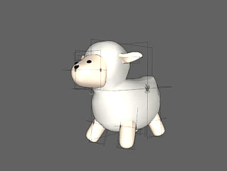 绵羊玩具娃娃SU模型下载_sketchup草图大师SKP模型