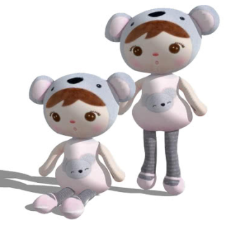 儿童玩具布偶娃娃SU模型下载_sketchup草图大师SKP模型