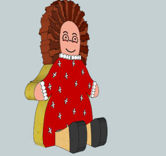 简单娃娃玩偶SU模型下载_sketchup草图大师SKP模型