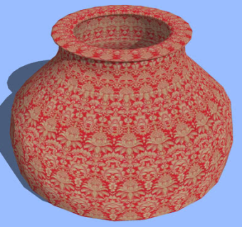 花纹陶瓷器皿SU模型下载_sketchup草图大师SKP模型