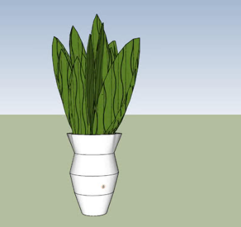 落地式瓷器花瓶SU模型下载_sketchup草图大师SKP模型