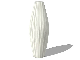 白色陶瓷花瓶SU模型下载_sketchup草图大师SKP模型