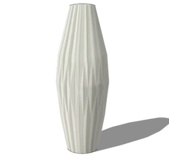 白色陶瓷花瓶SU模型下载_sketchup草图大师SKP模型