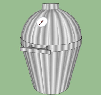 不锈钢烧烤器SU模型下载_sketchup草图大师SKP模型