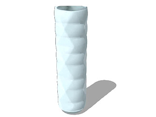 蓝色的陶瓷花瓶SU模型下载_sketchup草图大师SKP模型