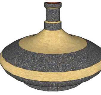 巴基斯坦陶器瓷瓶SU模型下载_sketchup草图大师SKP模型