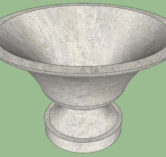 陶制水杯SU模型下载_sketchup草图大师SKP模型