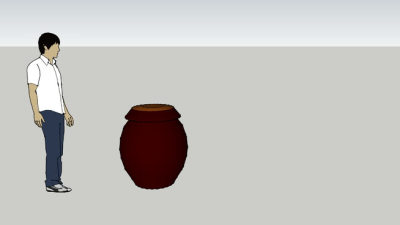 韩国大陶器SU模型下载_sketchup草图大师SKP模型