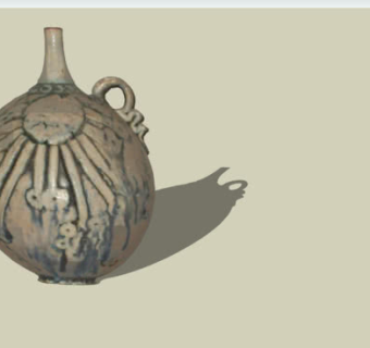 古董式陶瓷花瓶SU模型下载_sketchup草图大师SKP模型