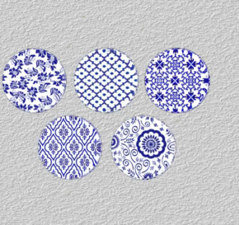 青花瓷盘SU模型下载_sketchup草图大师SKP模型