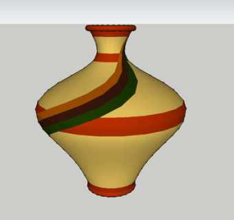 现代彩釉陶器SU模型下载_sketchup草图大师SKP模型