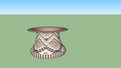 美国土著陶器SU模型下载_sketchup草图大师SKP模型