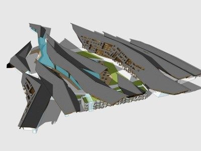 新中式酒店建筑SU模型下载_sketchup草图大师SKP模型