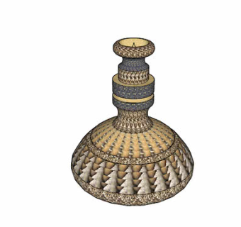 多纹理瓷器品SU模型下载_sketchup草图大师SKP模型