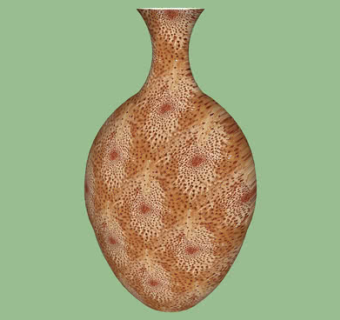 颈口瓷器彩釉花瓶SU模型下载_sketchup草图大师SKP模型