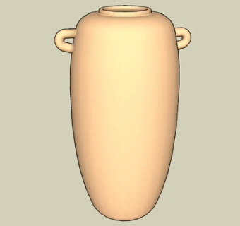 古伊比利亚双耳陶器SU模型下载_sketchup草图大师SKP模型
