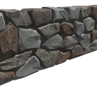 不规则砖石围墙SU模型下载_sketchup草图大师SKP模型